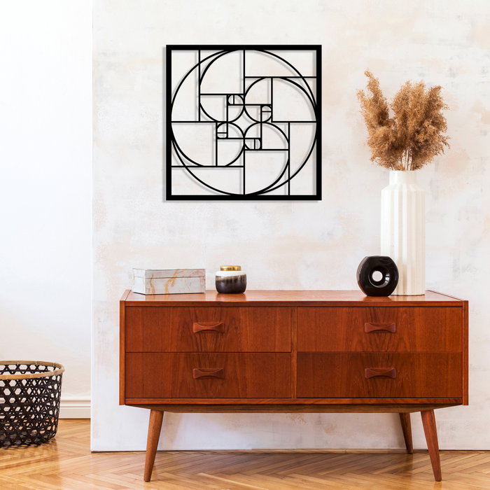 Wallity Golden Ratio Escultura de pared Negra Wallity Golden Ratio Escultura de pared Negra